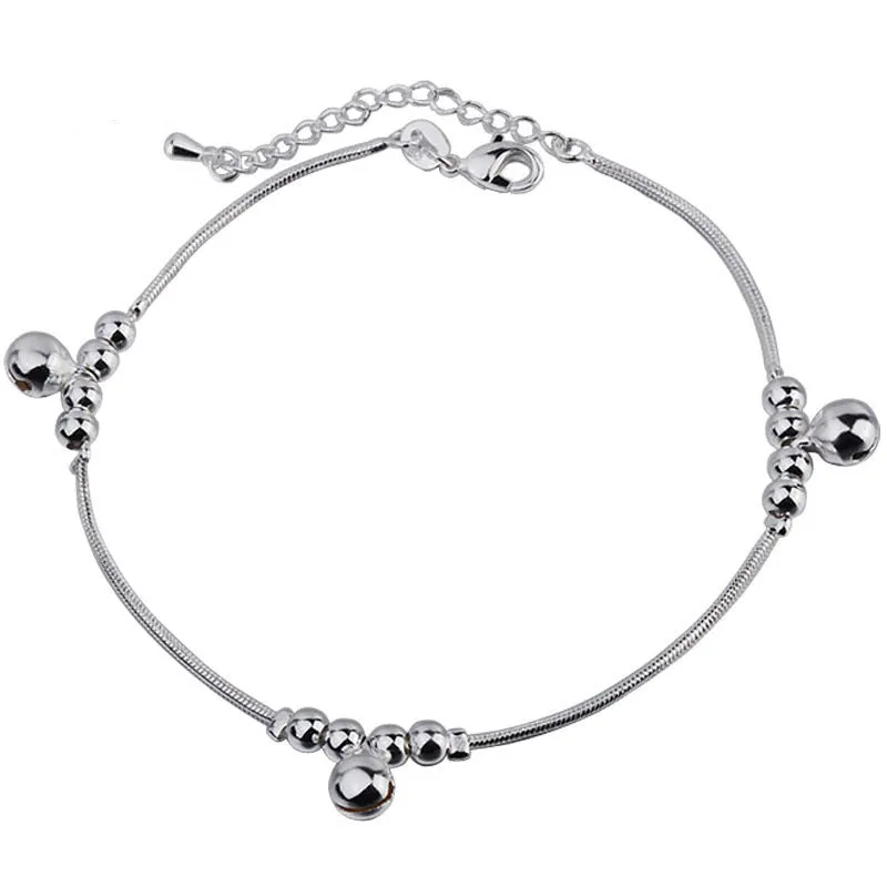 Sterling Silver Vintage Anklet With Bells