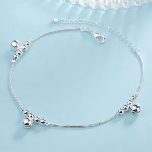 Sterling Silver Vintage Anklet With Bells