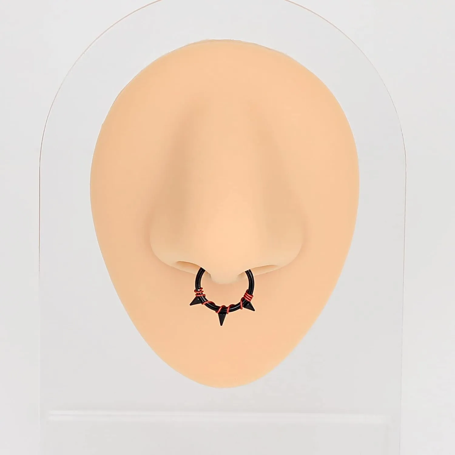 Stuppendux 2PC Steel Colored Coil Septum Clicker Ring Nose Ring Hoop Sleeper Hoop Earring Helix Rook Conch Cartilage Daith Tragus Earrings Nose Piercing Jewelry for Women Men