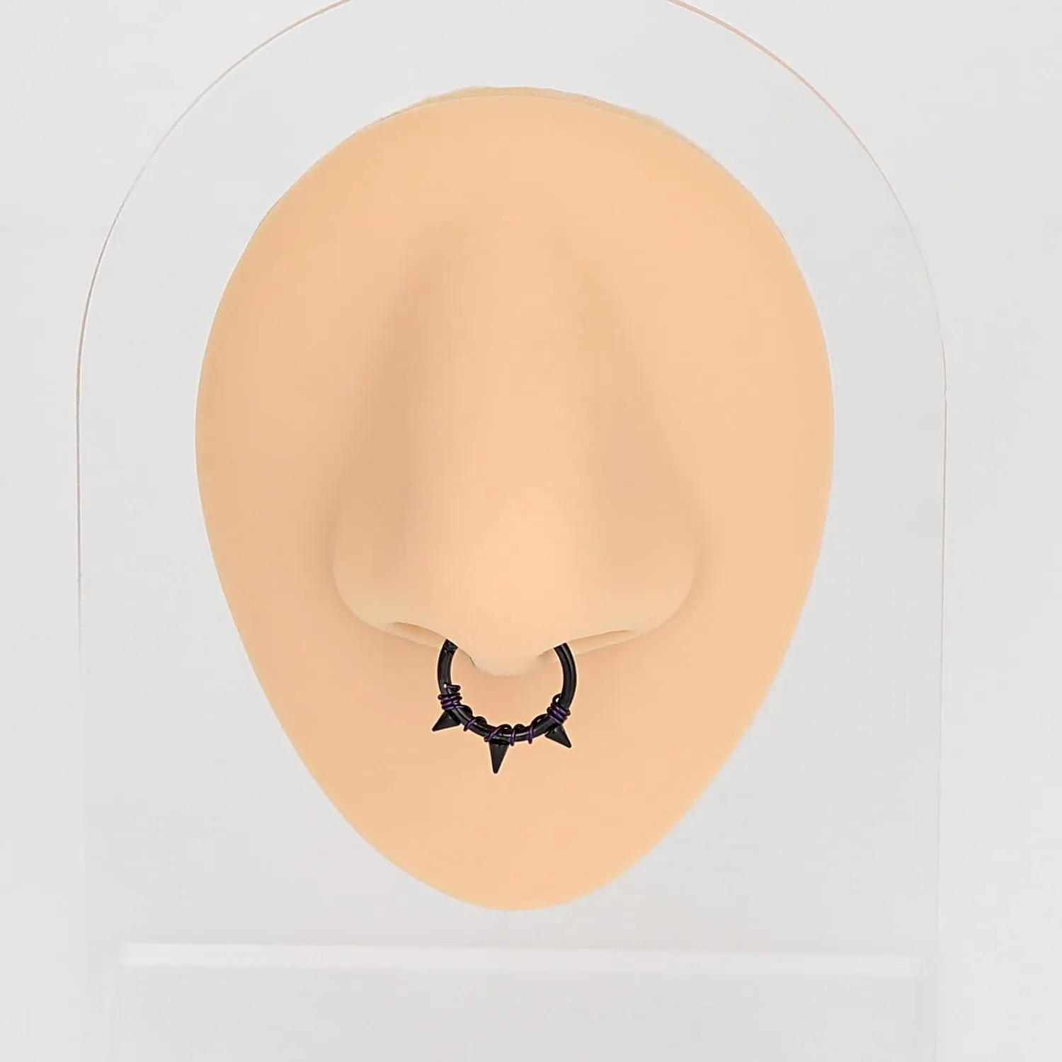 Stuppendux 2PC Steel Colored Coil Septum Clicker Ring Nose Ring Hoop Sleeper Hoop Earring Helix Rook Conch Cartilage Daith Tragus Earrings Nose Piercing Jewelry for Women Men