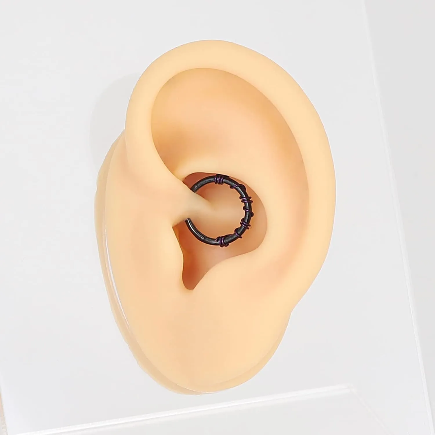 Stuppendux 2PC Steel Colored Coil Septum Clicker Ring Nose Ring Hoop Sleeper Hoop Earring Helix Rook Conch Cartilage Daith Tragus Earrings Nose Piercing Jewelry for Women Men