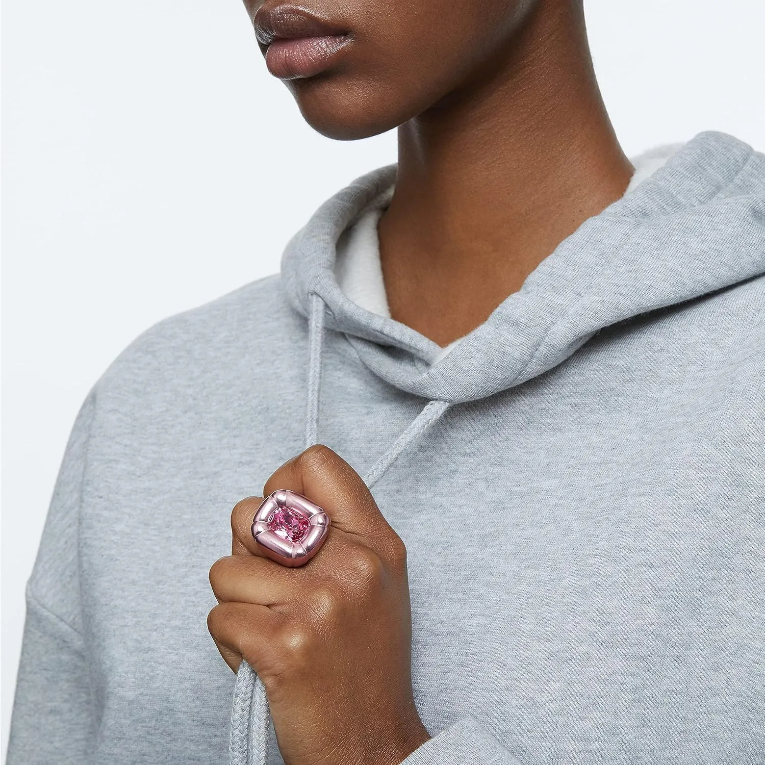 Swarovski Dulcis Cocktail Ring Jewelry Collection, Pink Crystals