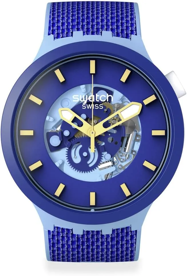 Swatch New Gent BIOSOURCED Bouncing Blue Quartz Watch