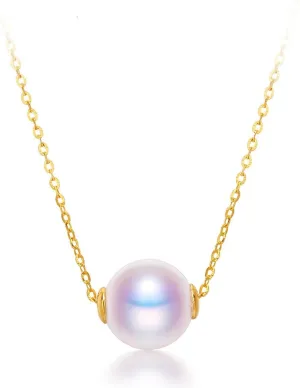 Tahitian Black Pearl/Akoya White Pearls Necklace Fine Jewellery Round AAAA  Pearl 18K Pearl Pendant Necklace Gifts for Women Her- Anniversary Birthday Fine Jewelry -Valentine's Day Mothers Day Gifts