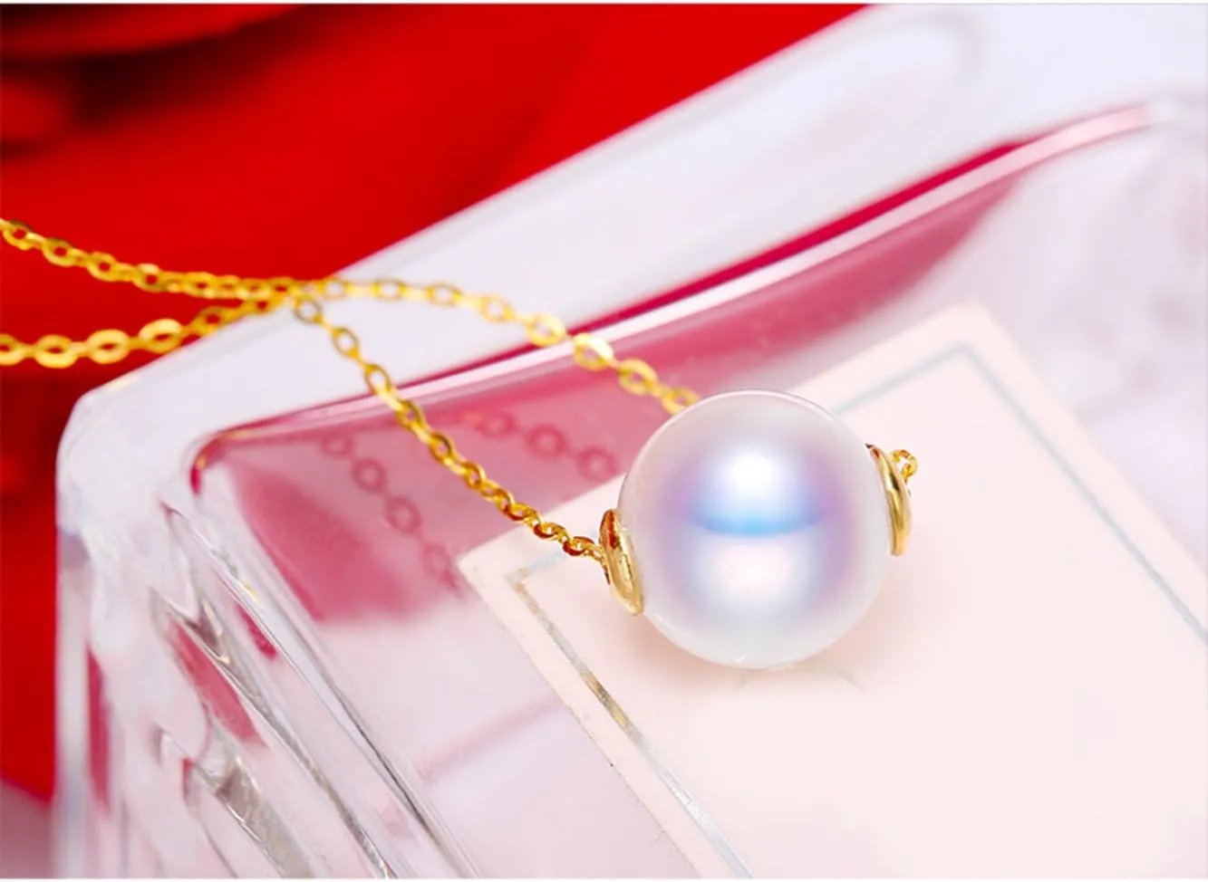 Tahitian Black Pearl/Akoya White Pearls Necklace Fine Jewellery Round AAAA  Pearl 18K Pearl Pendant Necklace Gifts for Women Her- Anniversary Birthday Fine Jewelry -Valentine's Day Mothers Day Gifts
