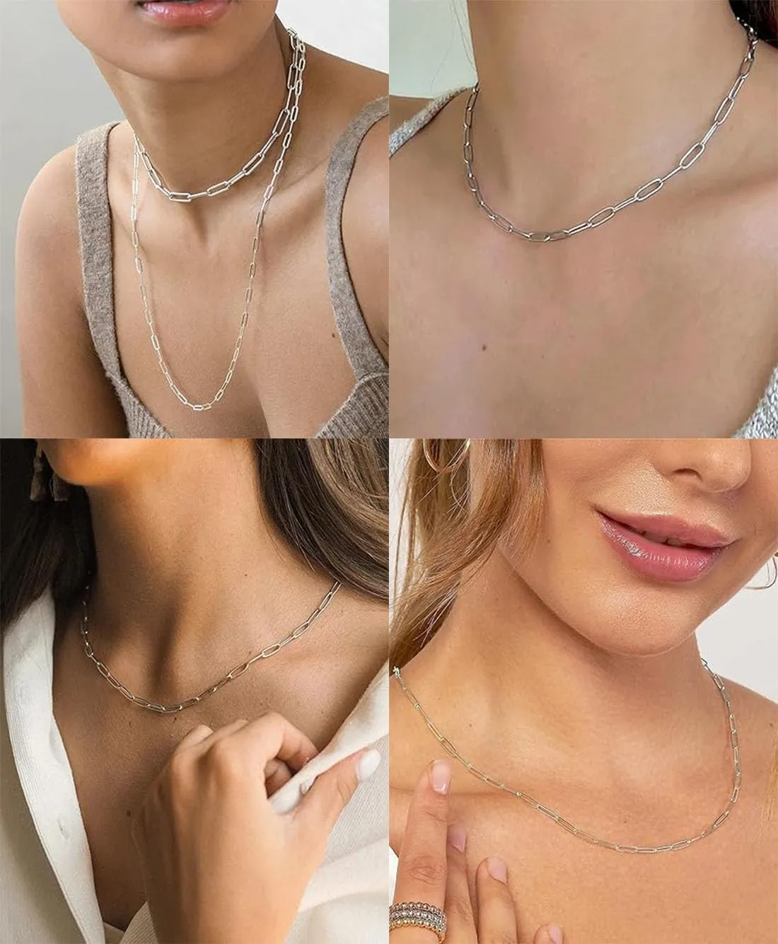 Tanyoyo Cross Necklace for Men Wemon, Mens Cross Necklaces with 3.0mm Paperclip Chain and Stainless Steel Cross Pendant, Box Chain 16-24 Inch