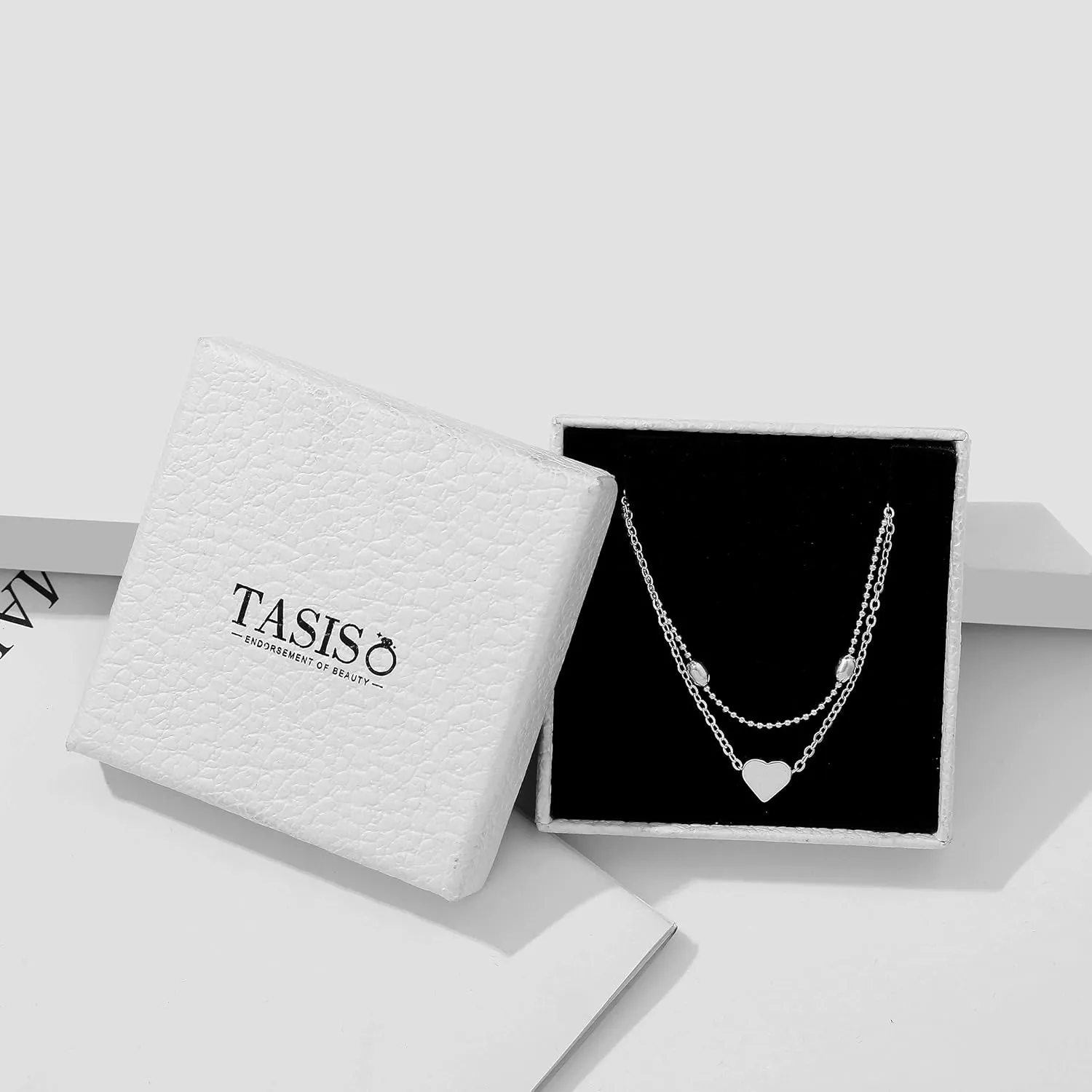 Tasiso 14K Gold Plated Layered Satellite Beads Heart Anklets Layering Rhinestone Cubic Zirconia Ankle Bracelets for Women Minimalist Summer Beach Foot Chain Ankle Jewelry for Her