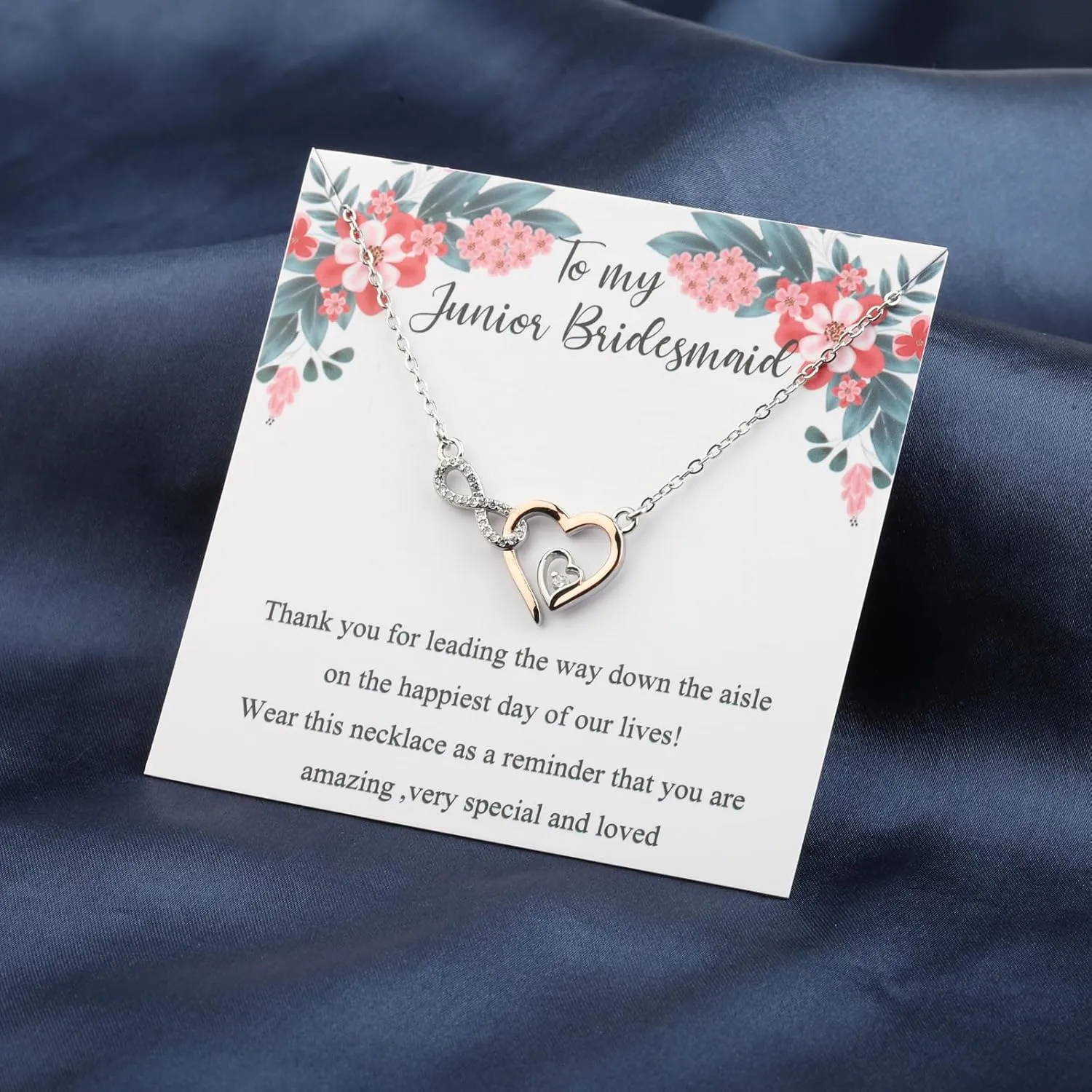 TGBJE Bridesmaid Gifts: Maid Of Honor & Junior Bridesmaid Necklaces for Wedding Day & Bridal Party