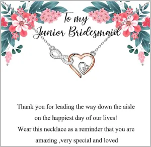 TGBJE Bridesmaid Gifts: Maid Of Honor & Junior Bridesmaid Necklaces for Wedding Day & Bridal Party