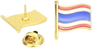 Thailand National Flag National Emblem Enamel Pin Thais Brooch For Backpack and Coat