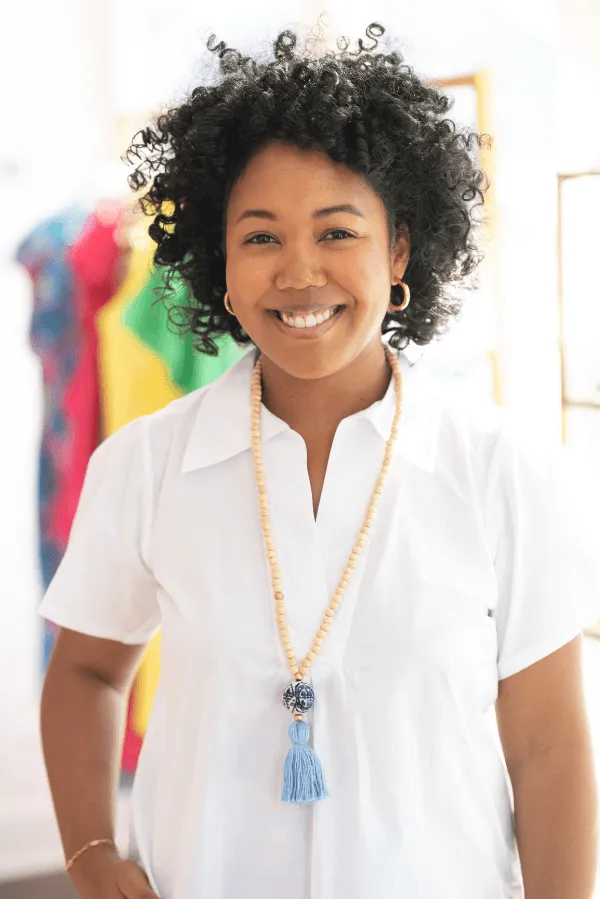 The Chalmers Tassel Necklace in Cornflower Blue