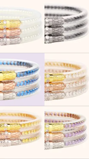 Three Queens All Weather Bangles (AWB) - CRYSTAL