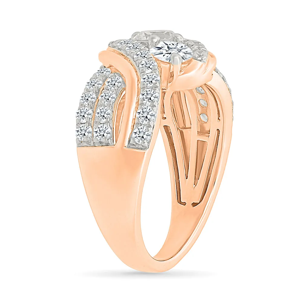 Three Stone Big Bold Ring