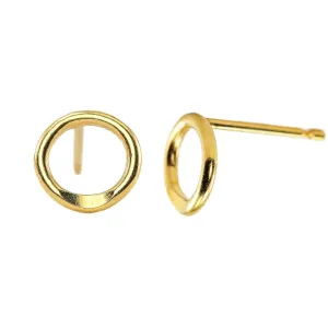 Tiny Circle Studs with Hammered Dimples, Hammered Circle Stud Earrings for Moms, Mamas, Grandmas by Lotus Stone Jewelry (gold-filled)