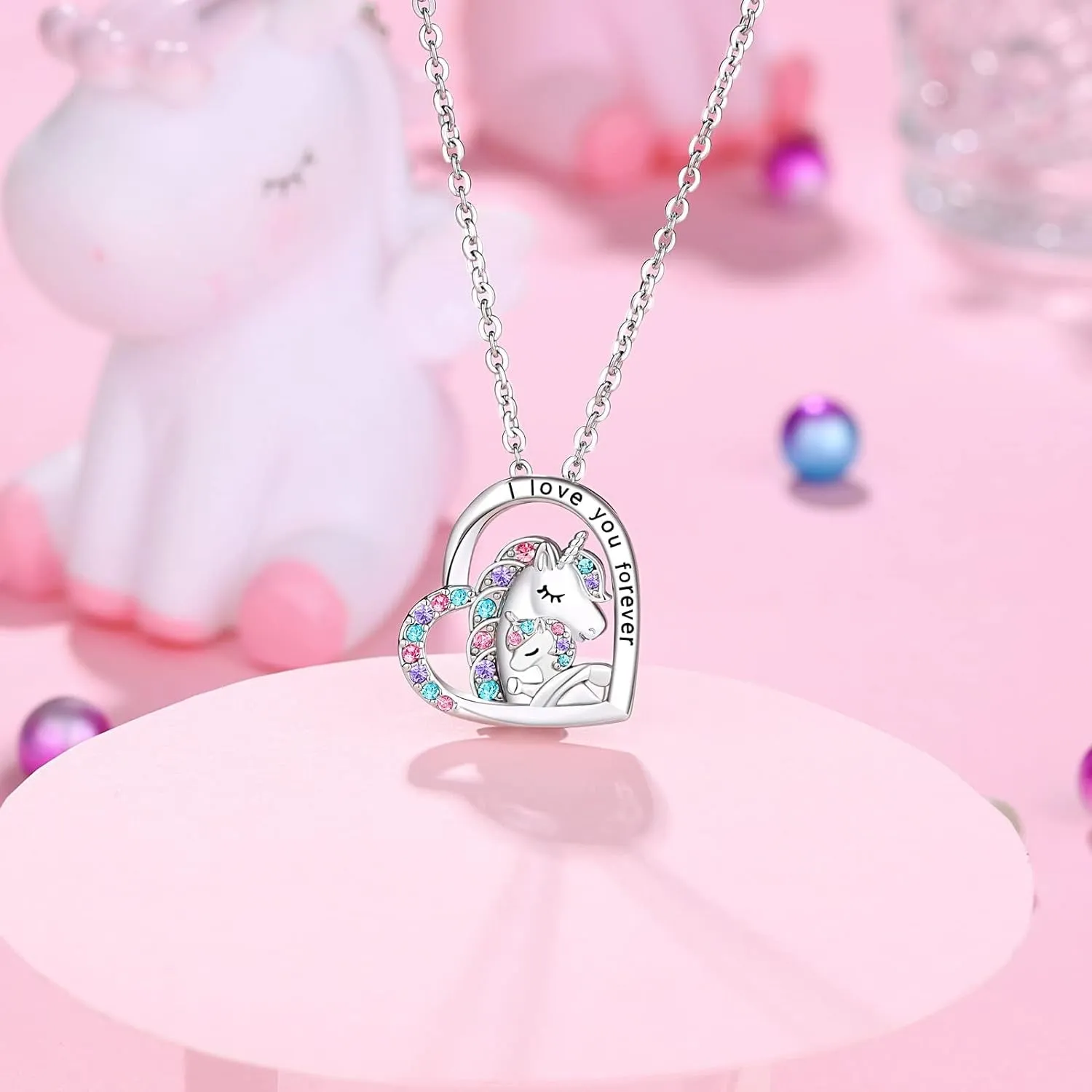to My Daughter/Granddaughter/Niece Unicorn Necklace, Birthday Christmas Valentines Day Gifts