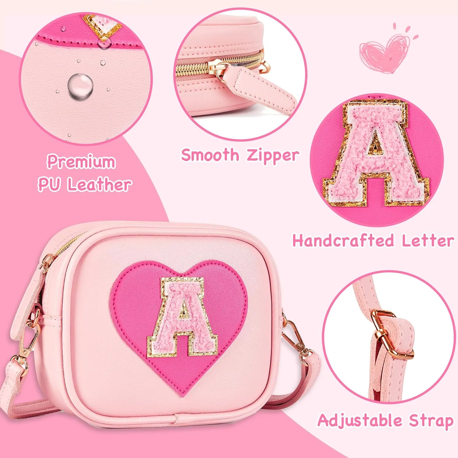 Toddler Purse Gift for Girls, Little Girls Purse Preppy Stuff Birthday Gift for 3 4 5 6 7 8 9 10 11 12 Year Old Girl