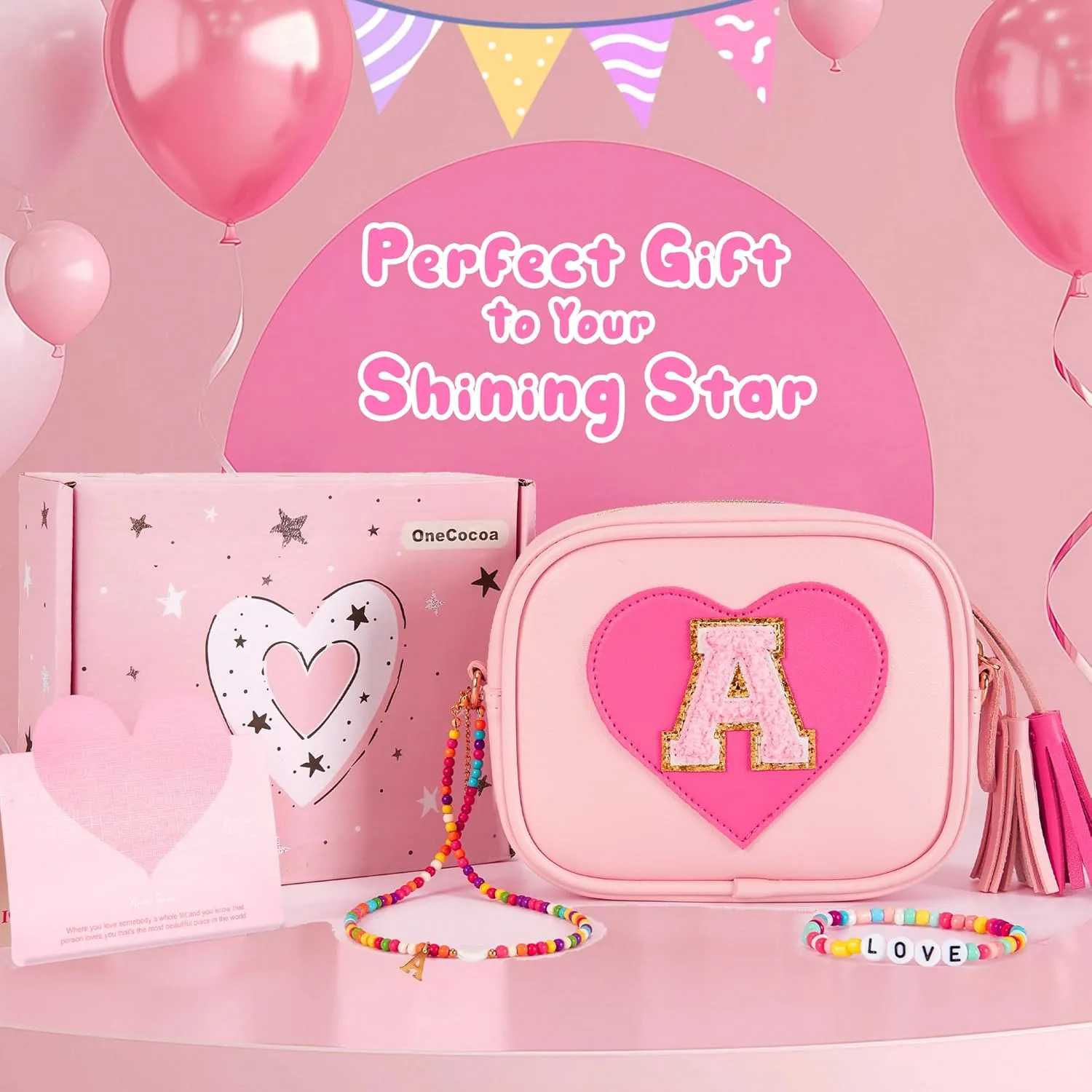 Toddler Purse Gift for Girls, Little Girls Purse Preppy Stuff Birthday Gift for 3 4 5 6 7 8 9 10 11 12 Year Old Girl