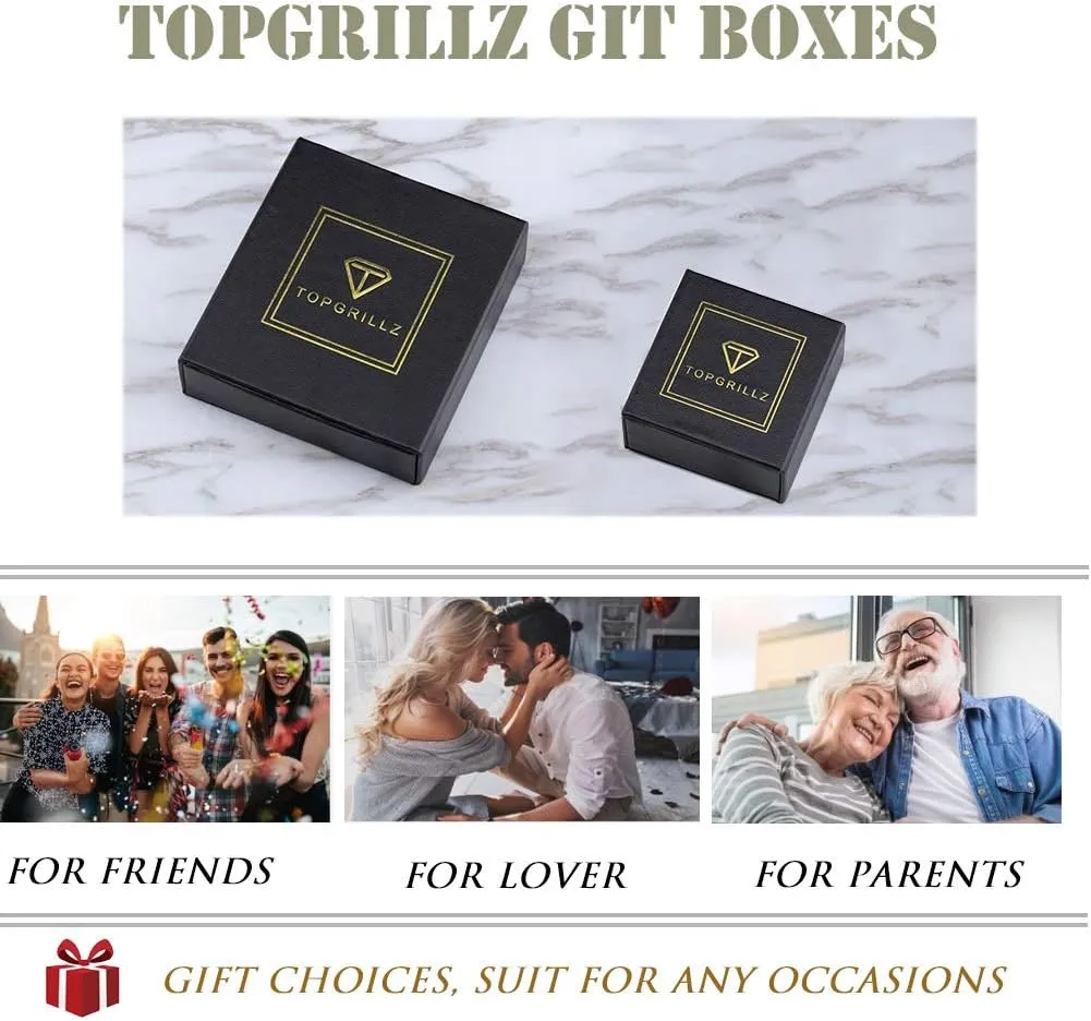TOPGRILLZ Gold Bracelet Tennis Bracelets for Women Mens 1 Row 10mm 14K Gold Plated Iced Out Cubic Zirconia Solitaire Cluster Pulseras Para Mujer