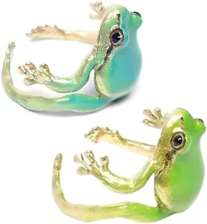 Tree Frog Ring for Women - Cute, Adjustable, Funny Green Frog Ring - Women's Jewelry Gifts