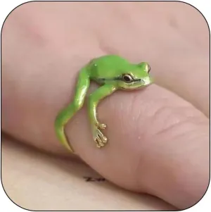 Tree Frog Ring for Women - Cute, Adjustable, Funny Green Frog Ring - Women's Jewelry Gifts