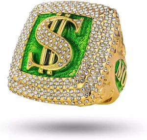 TrophySmack Money Talks Bling Champion Ring - Corporate Awards