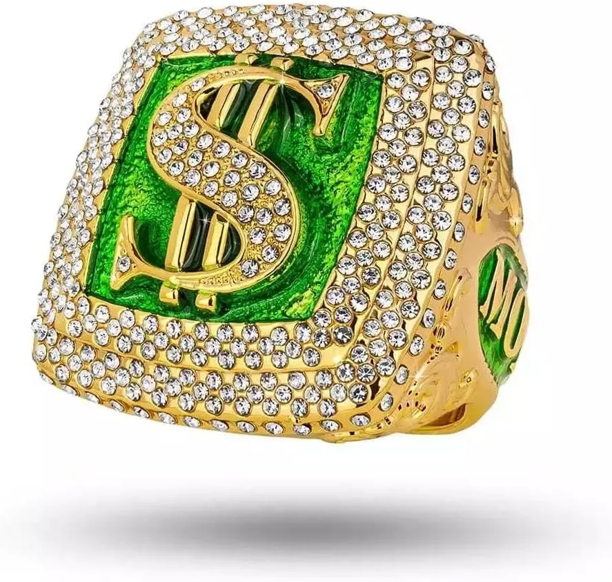 TrophySmack Money Talks Bling Champion Ring - Corporate Awards