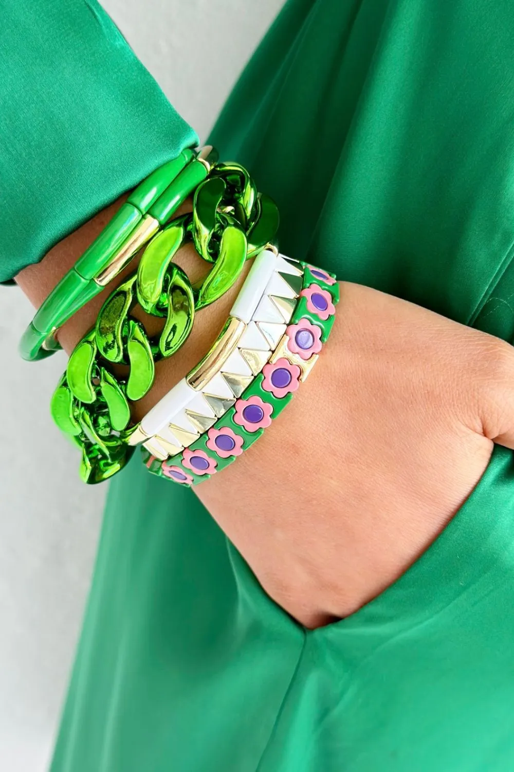 Tube Bracelet Solid | Green