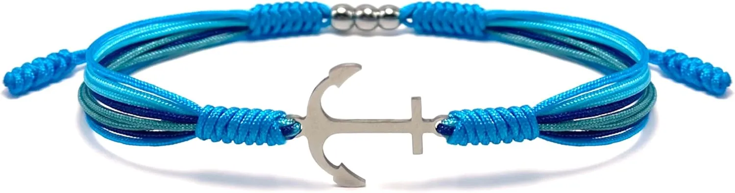 Under The Sea Blue Marine Luck and Protection Tibetan Bracelet, Surfer String Wrap for Men, Women, Forever Love Friendship