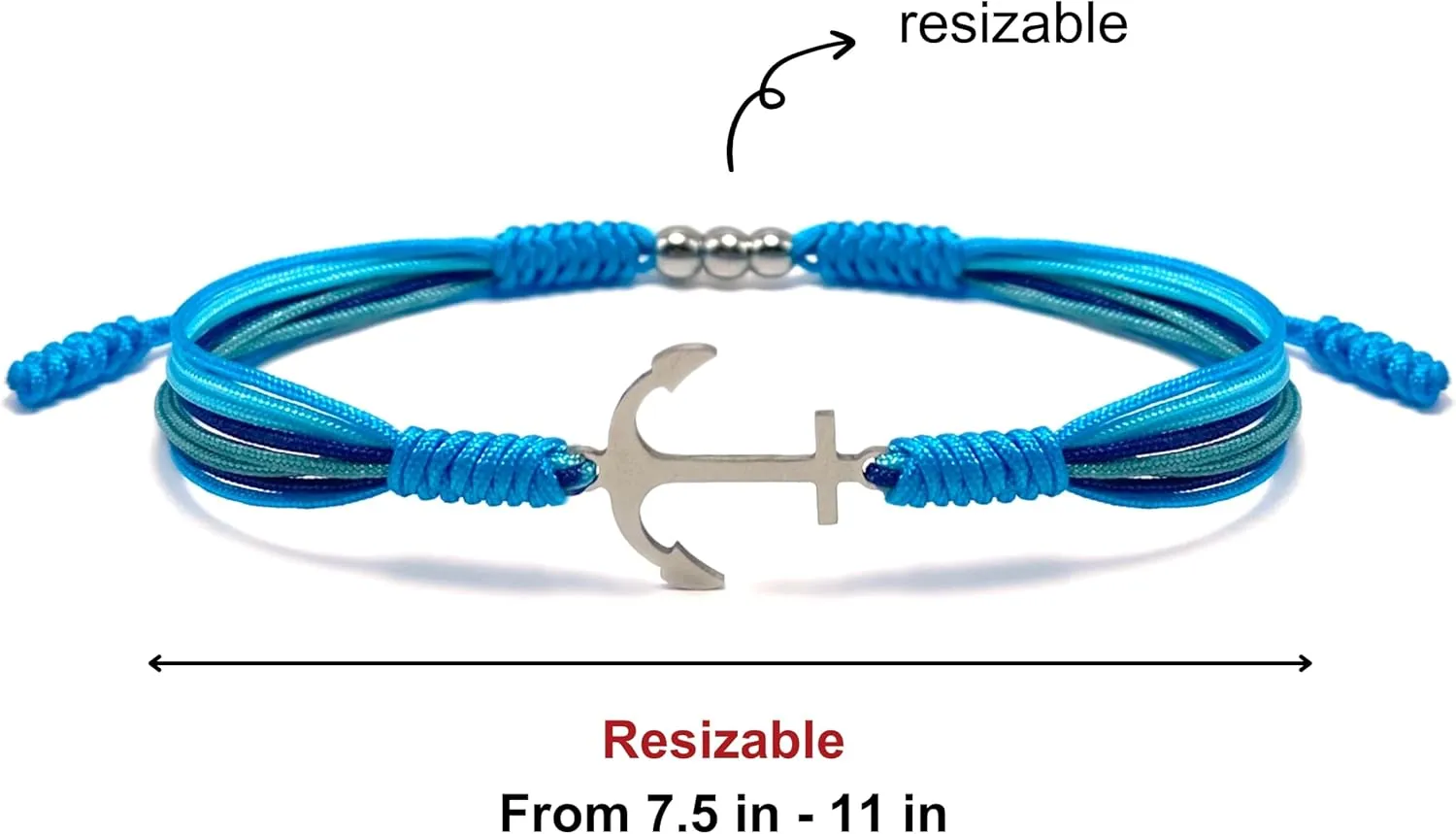 Under The Sea Blue Marine Luck and Protection Tibetan Bracelet, Surfer String Wrap for Men, Women, Forever Love Friendship