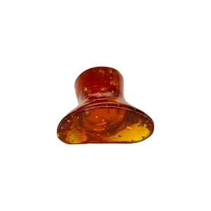 Uni Craft's Amber Stone Naga Body Jewelry Labret Plug Gauges, 12g (2mm) to 30mm (1 (25 mm))
