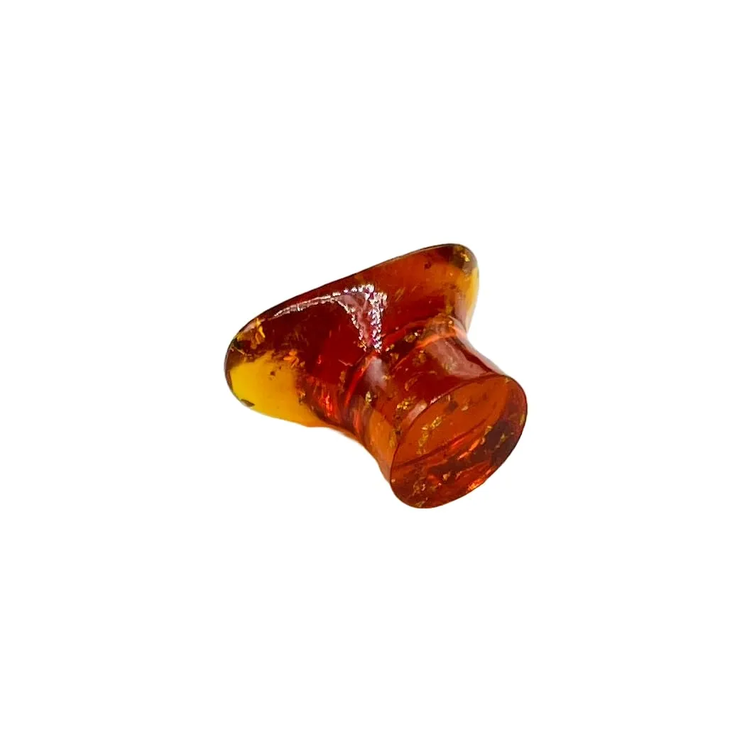 Uni Craft's Amber Stone Naga Body Jewelry Labret Plug Gauges, 12g (2mm) to 30mm (1 (25 mm))