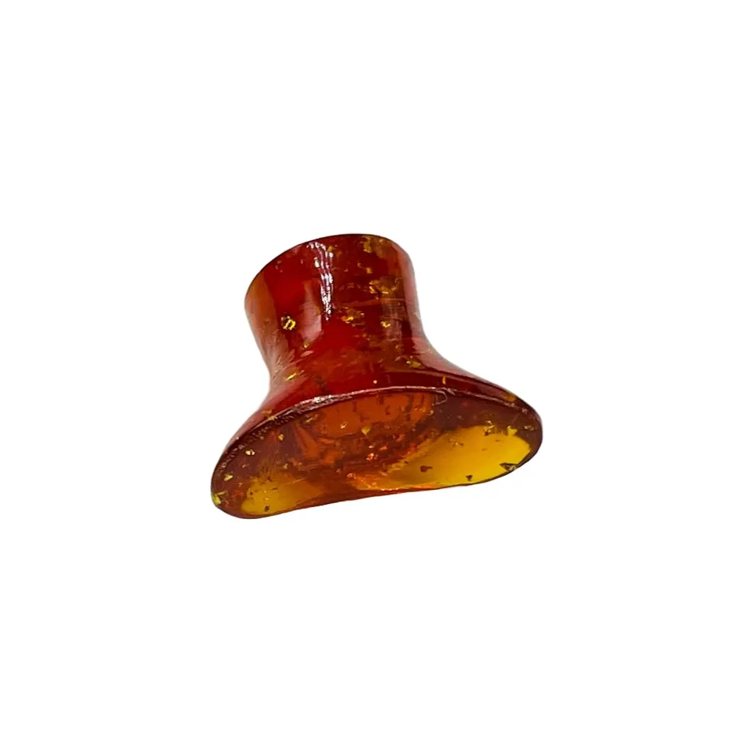 Uni Craft's Amber Stone Naga Body Jewelry Labret Plug Gauges, 12g (2mm) to 30mm (1 (25 mm))