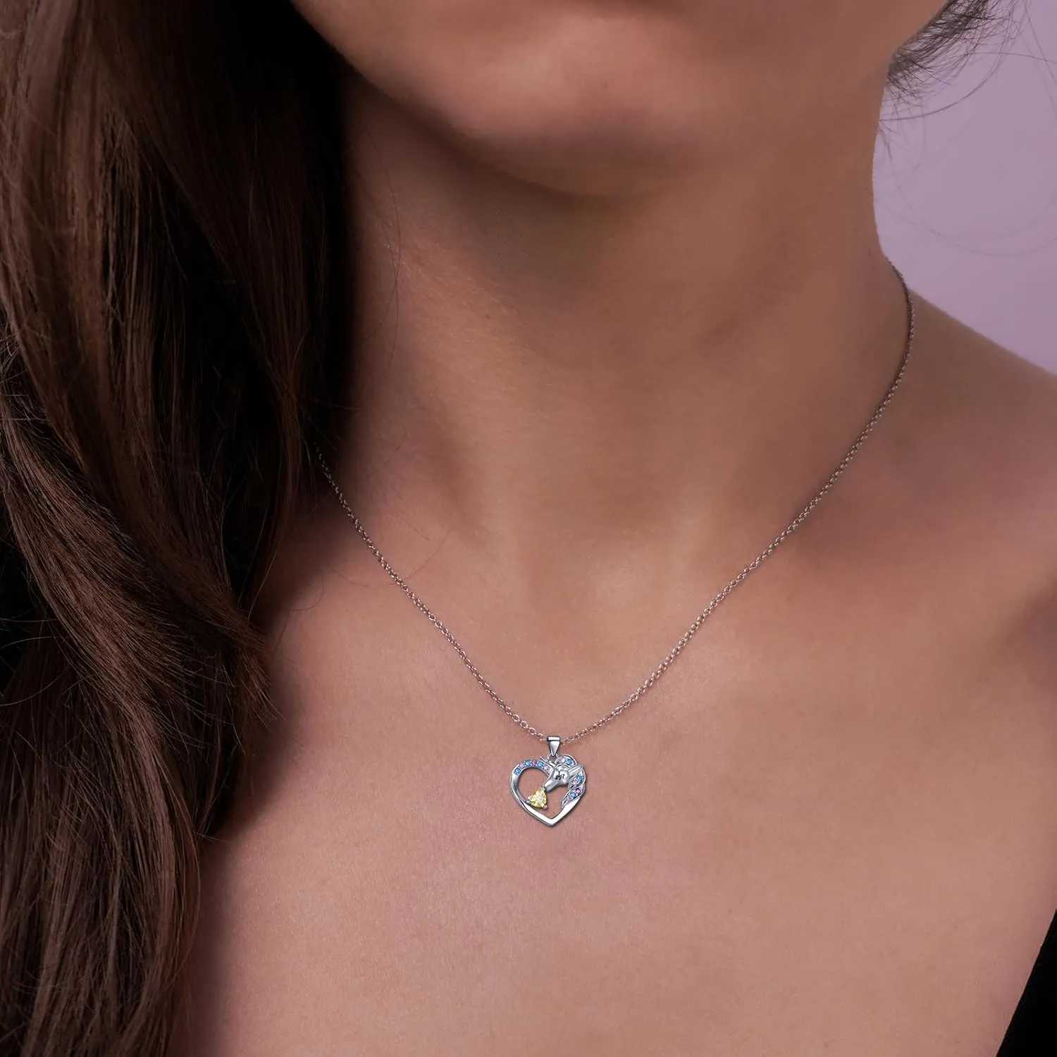 unicorn necklace for girls Unicorn Birthstone Necklaces for Girls Birthday Christmas Valentines Day Gifts