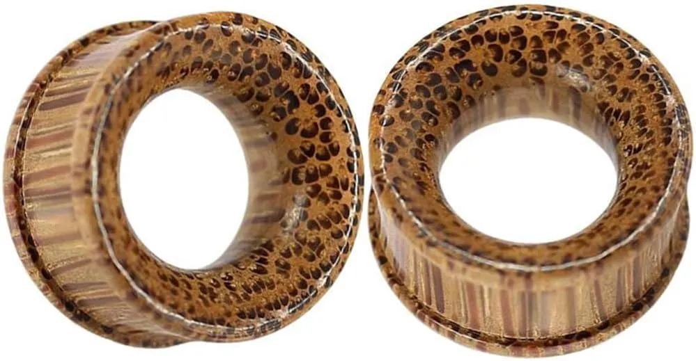 Unique Handmade Organic Natural Double Flare Flesh Tunnel Gauge Earring Ear Piercing available size 0g (8mm) to 1 3/16" (30mm)(1 Pair)