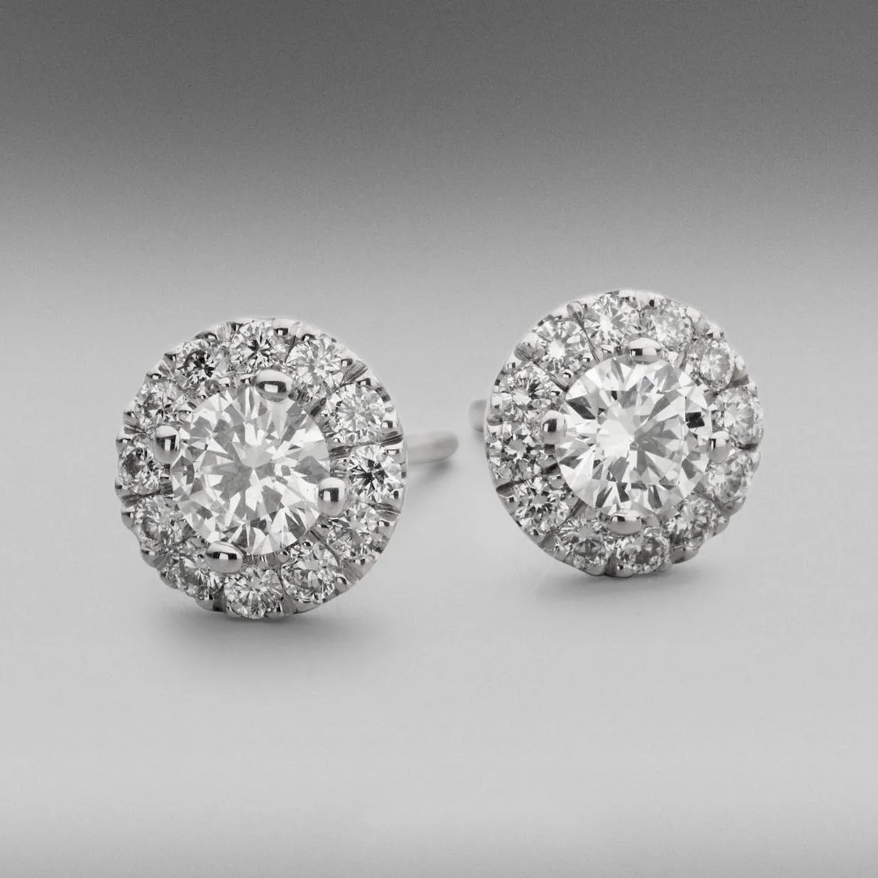'Valentin' Diamond Earrings in 18ct white gold