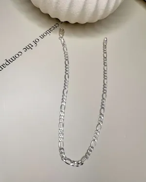 Velani Jewelry Figaro Anklet - Sterling Silver