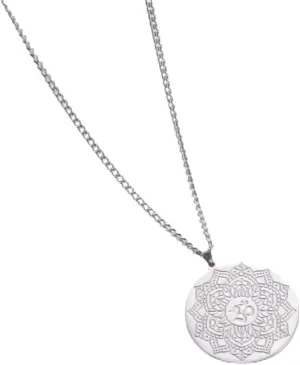 Vintage Buddhism Mandala Necklace Om Symbol Pendant Amulet Stainless Steel Religious Geometry Meditation Jewelry