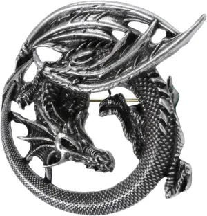 Vintage Gothic Dragon Brooch Pin, 3D Metal Dragon Style Jewelry Pin, Clothing Accessory for Men