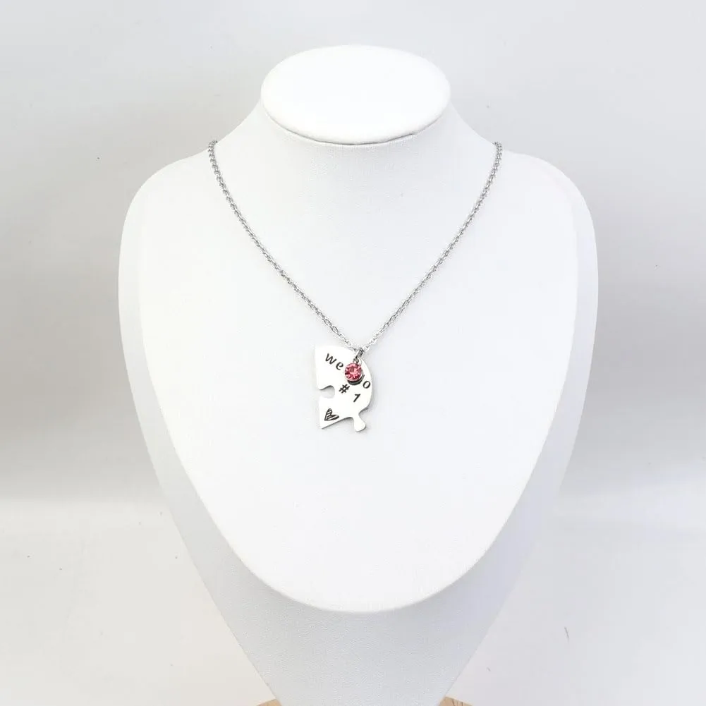 Weirdo Necklace Heart Bff for 4 Best Friend Necklaces Sister Friendship Stainless Steel Jewelry