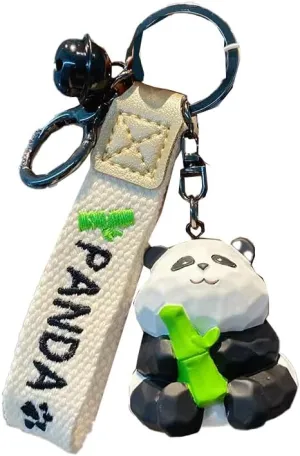 WGF Resin Panda KeyChain Chinese Panda Key Rings Animal Keychains for Kids Gift, Boys and Girls' Gift