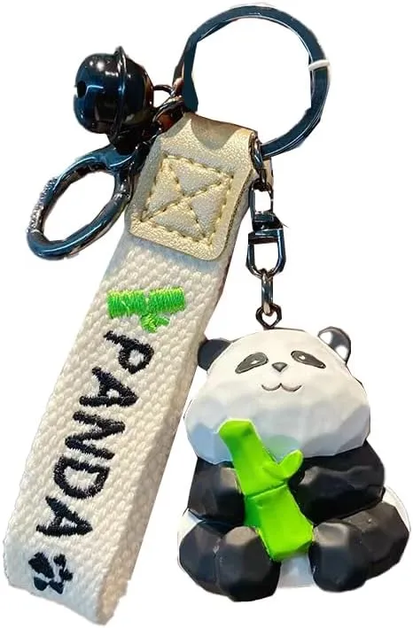 WGF Resin Panda KeyChain Chinese Panda Key Rings Animal Keychains for Kids Gift, Boys and Girls' Gift