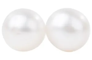 White Freshwater Pearl Stud Earrings Sterling Silver 5mm