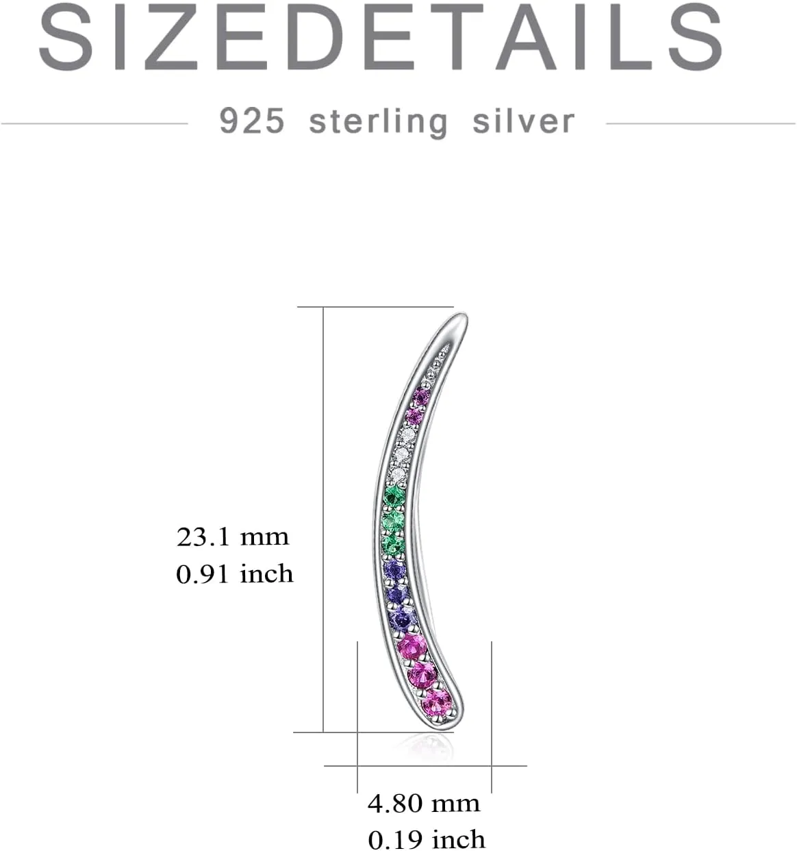 WINNICACA 925 Sterling Silver Ear Climbers Earrings for Women Created Opal Earrings for Women Hypoallergenic Crawler Earrings Jewelry Gifts for Mom Wife