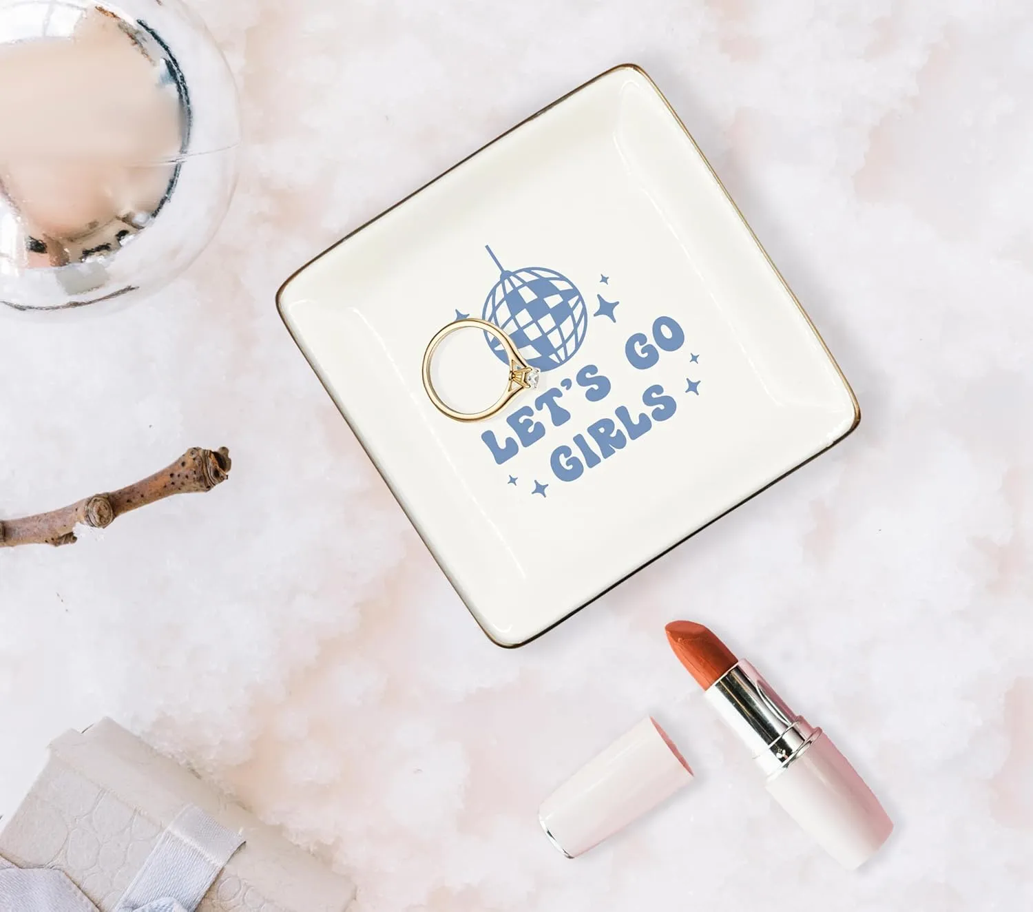 WODMIS Howdy Cowgirl Western Ceramic Tray Dish, Pink Western Jewelry Plate Dish, Preppy Howdy Sign Bull Skull Ceramic Ring Trinket, Cowgirl Birthday Gift For Women Girls