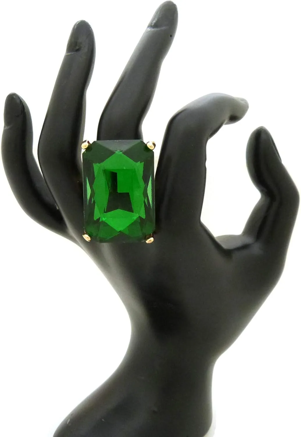 Women's Extra Big Crystal Colorful Stone Stretch Ring