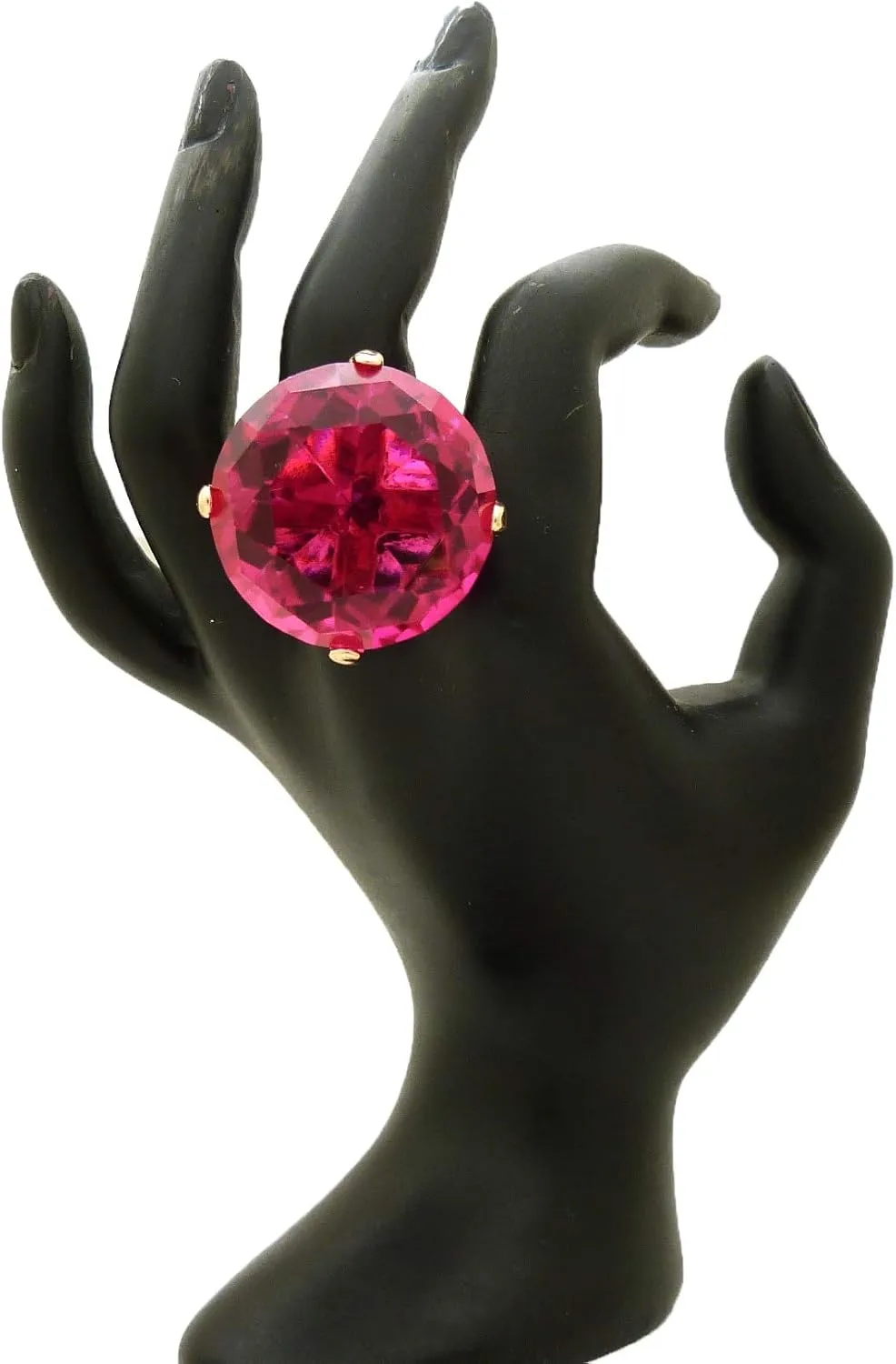 Women's Extra Big Crystal Colorful Stone Stretch Ring
