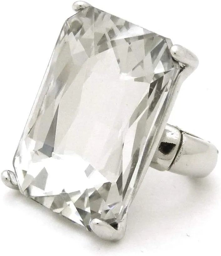 Women's Extra Big Crystal Colorful Stone Stretch Ring