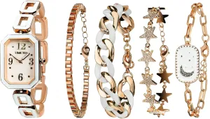 Women's Rectangle Watch and Bracelet Set, Women's Bracelet Watch SetGifts for Women