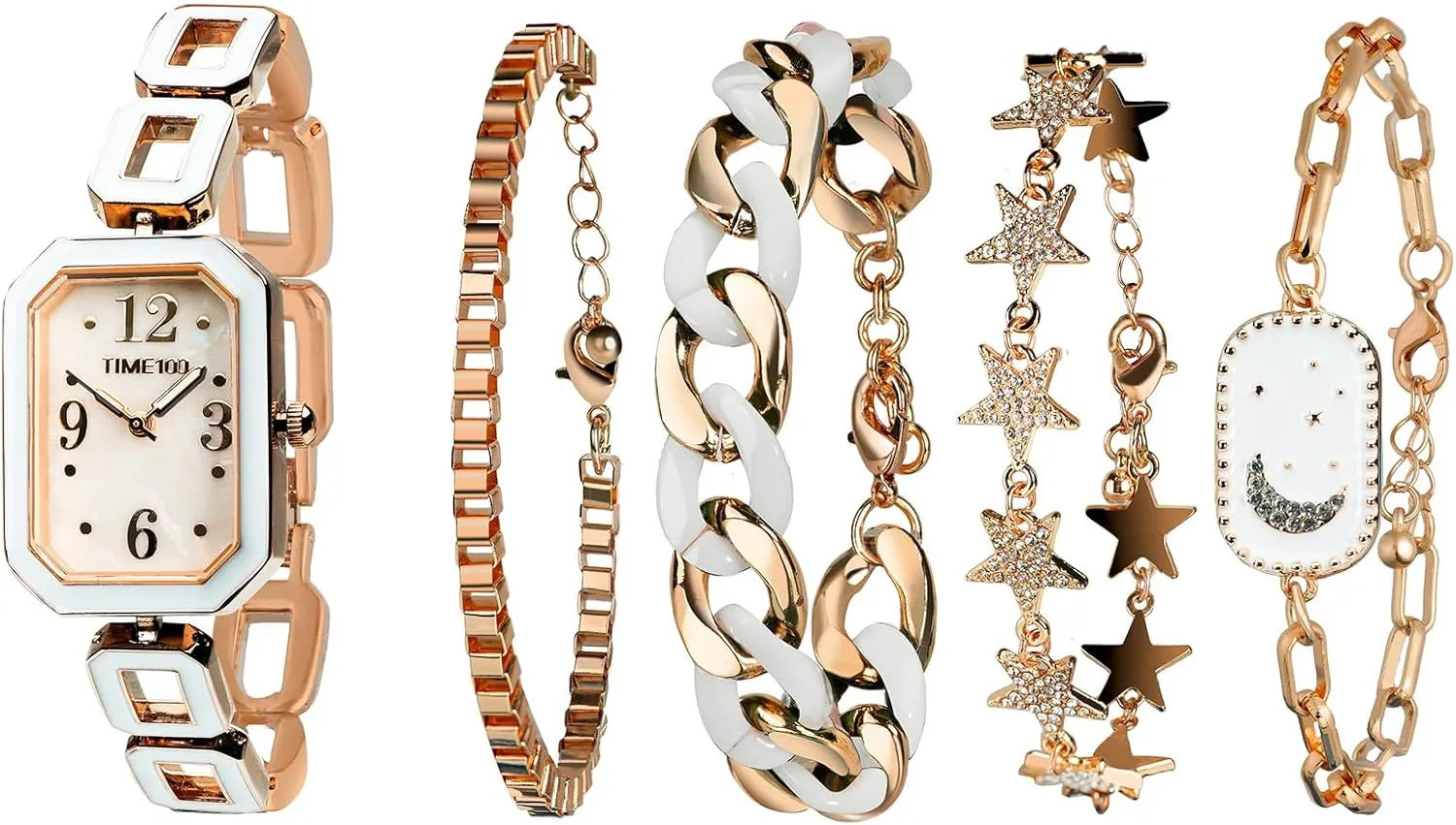 Women's Rectangle Watch and Bracelet Set, Women's Bracelet Watch SetGifts for Women