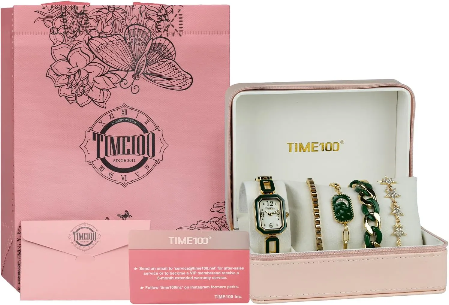 Women's Rectangle Watch and Bracelet Set, Women's Bracelet Watch SetGifts for Women